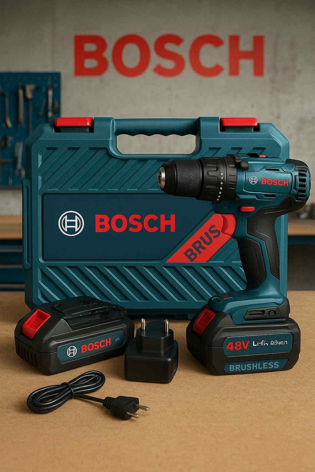 Aku bušilica BOSCH sa metalnom steznom glavom