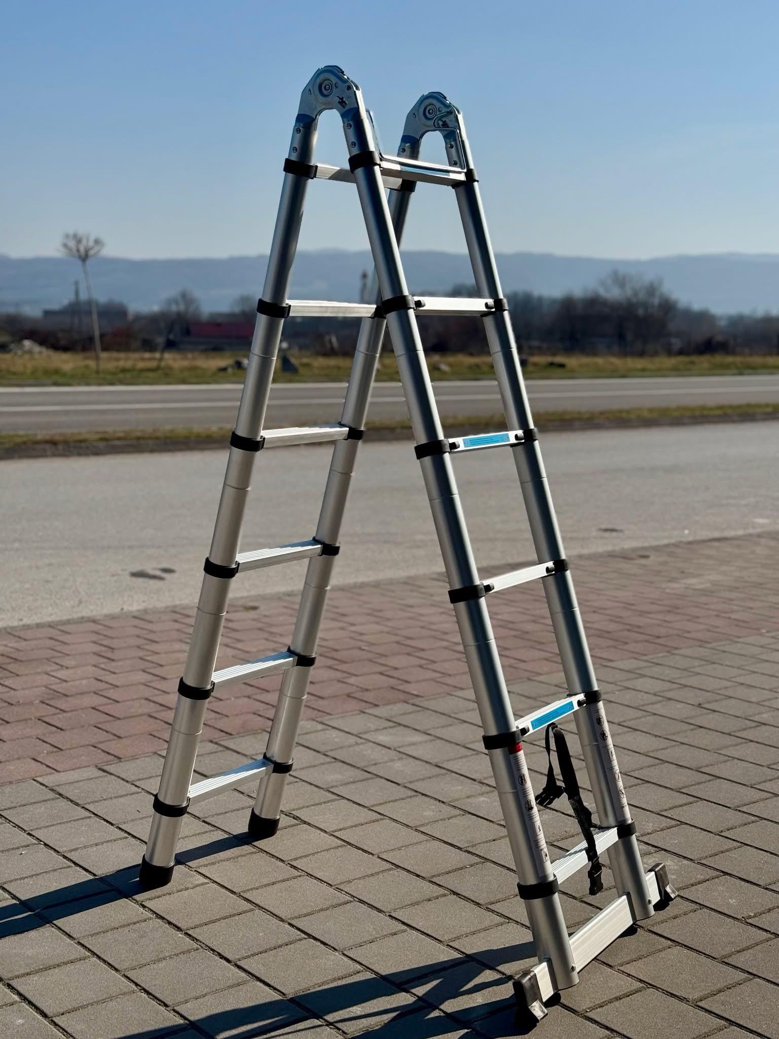 ALUMINIJUMSKE VIŠENAMJENSKE TELESKOPSKE LJESTVE 3,8Metara