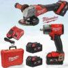 Milwaukee set 2u1 brusilica i udarni odvijač sa 2 baterije
