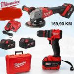 Milwaukee set 2u1 brusilica i bušilica sa 2 baterije