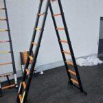 TELESKOPSKE ALUMINIJUMSKE LJESTVE 2,5x2,5m 5 metara POBOLJŠANI MODEL