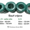Šlauf crijevo za vodu različitih dimenzija