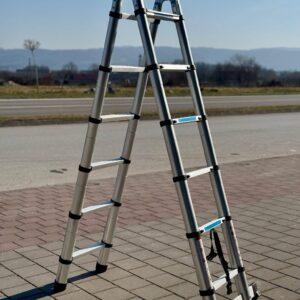🔝 TELESKOPSKE ALUMINIJUMSKE LJESTVE 7,2m – KOMPAKTNE I IZDRŽLJIVE 🔝