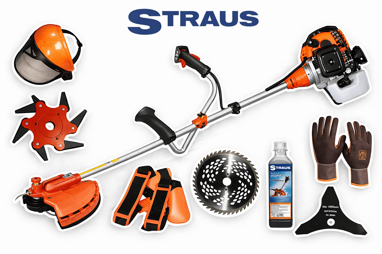 🔥 BENZINSKI TRIMER STRAUS – KOMPLET SET! 🔥