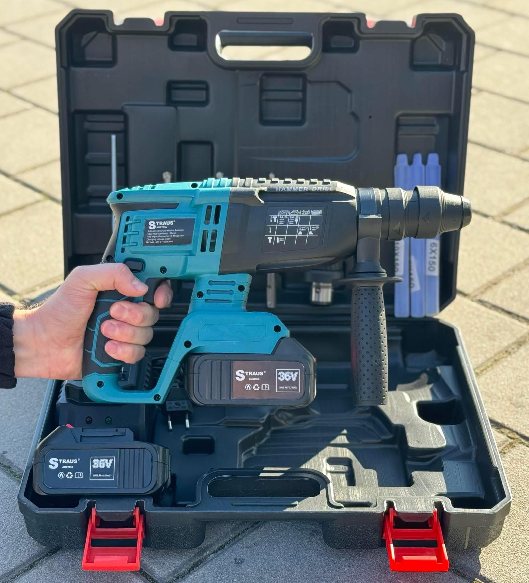 STRAUS aku hilti bušilica / štemalica 2u1 (2 baterije)