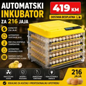 Automatski inkubator 216 jaja PROFESIONALNI